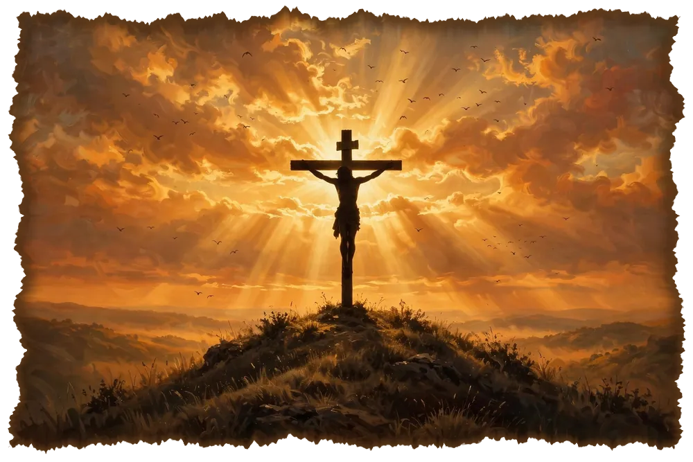 The cross at sunset